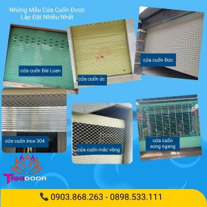 Mẫu Cửa Cuốn Được Lắp Đặt Nhiều Nhất