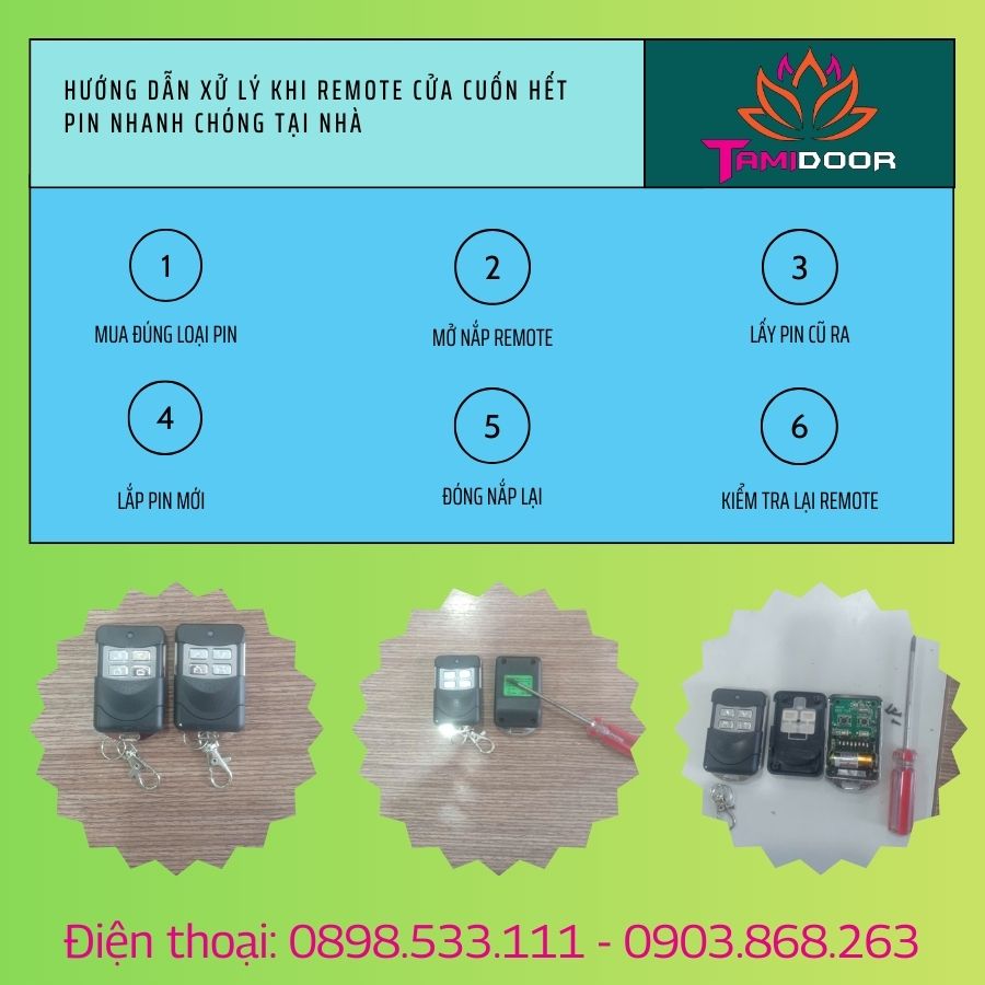 Remote Cửa Cuốn Hết Pin Hướng Dẫn Xử Lý