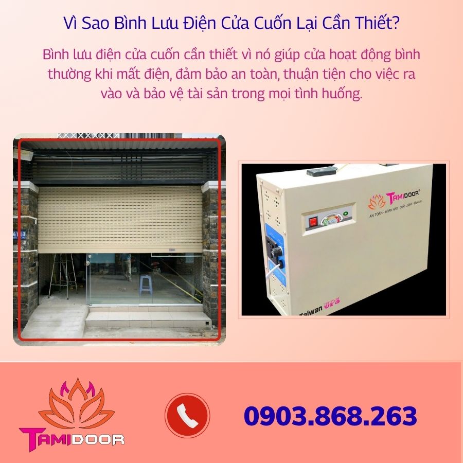 Vì Sao Bình Lưu Điện Cửa Cuốn Lại Cần Thiết?