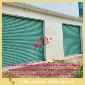 Chọn cửa cuốn màu xanh: Nên hay không nên?