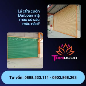 Lá cửa cuốn Đài Loan mạ màu có các màu nào?