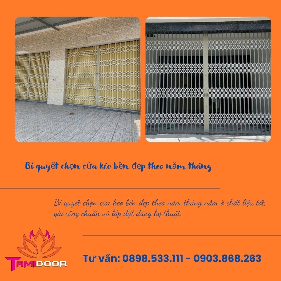 Bí quyết chọn cửa kéo bền đẹp theo năm tháng cần dựa trên chất liệu – độ dày, gia công – kết cấu và kỹ thuật lắp đặt – bảo trì.