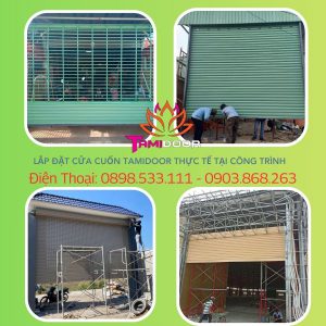Lắp Đặt Cửa Cuốn Tamidoor Thực Tế Tại Công Trình