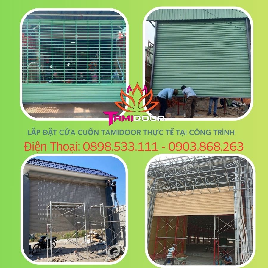 Lắp Đặt Cửa Cuốn Tamidoor Thực Tế Tại Công Trình