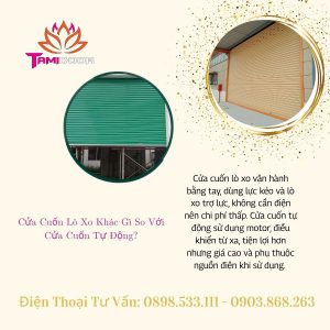 Cửa Cuốn Lò Xo Khác Gì So Với Cửa Cuốn Tự Động? 