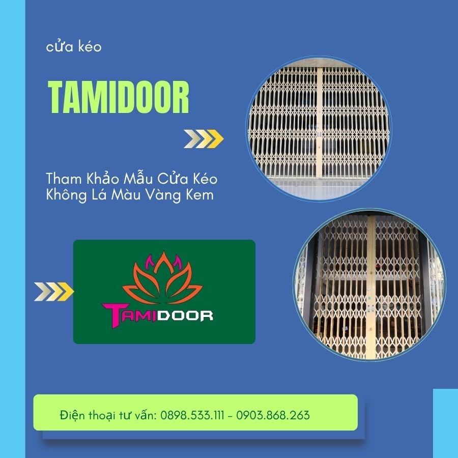 Tham Khảo Mẫu Cửa Kéo Không Lá Màu Vàng Kem