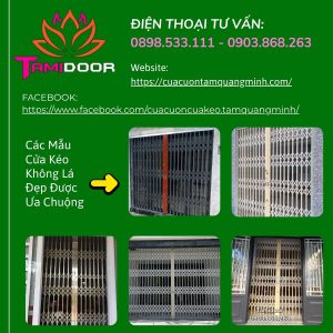 Các Mẫu Cửa Kéo Không Lá Đẹp Được Ưa Chuộng 