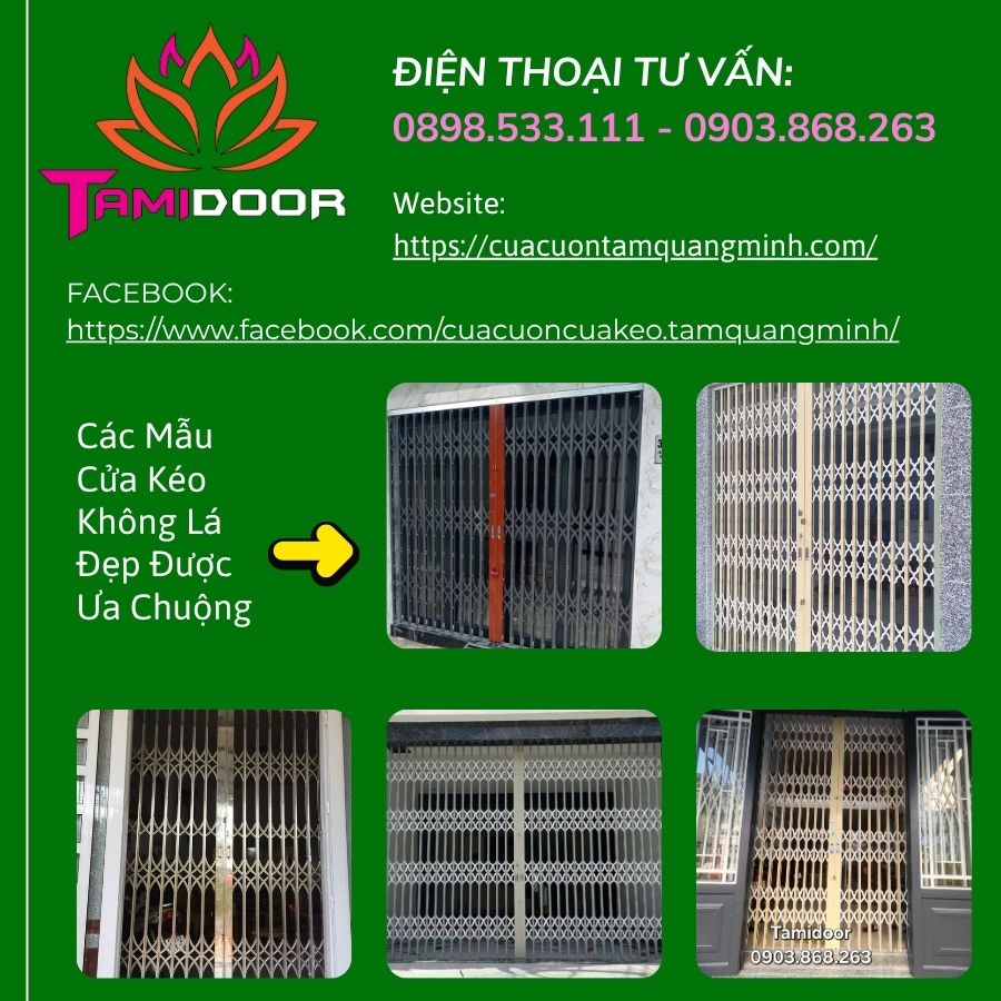 Các Mẫu Cửa Kéo Không Lá Đẹp Được Ưa Chuộng 