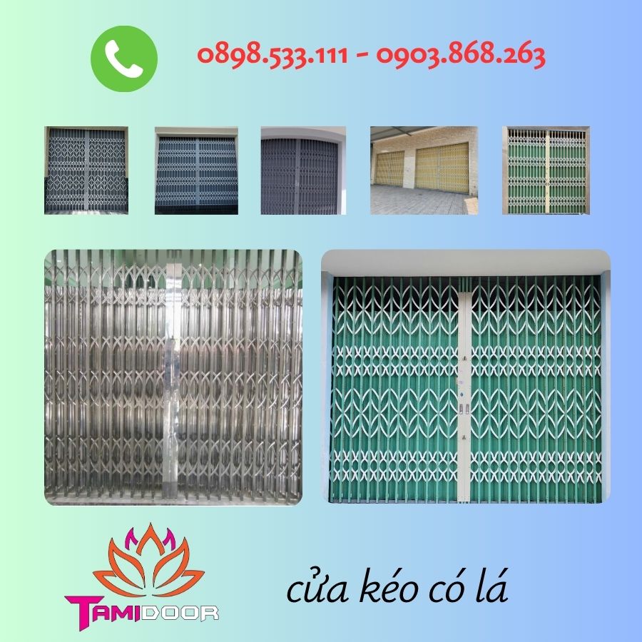 Cửa kéo có lá chất lượng – Những yếu tố quyết định giá thành